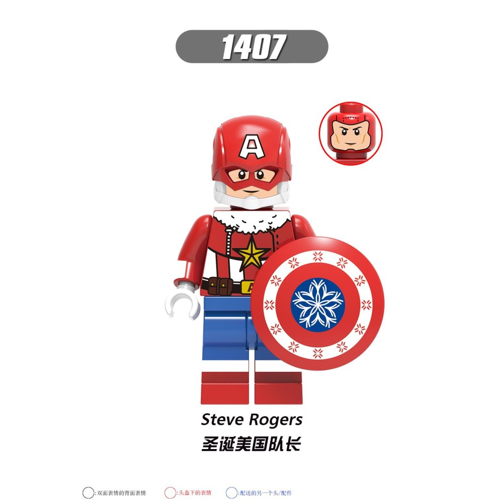 lego minifigure Super hero Christmas Iron Man Wolverine Marvel building block bricks toys