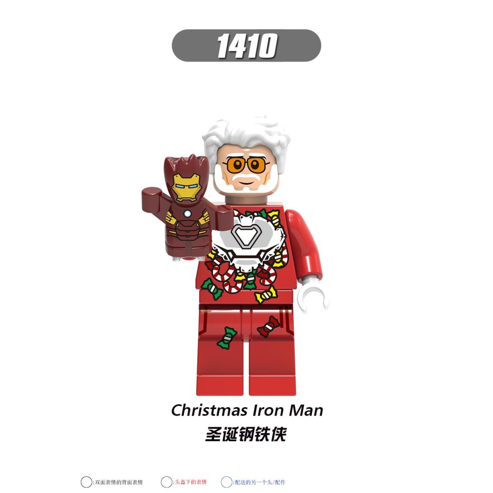 lego minifigure Super hero Christmas Iron Man Wolverine Marvel building block bricks toys