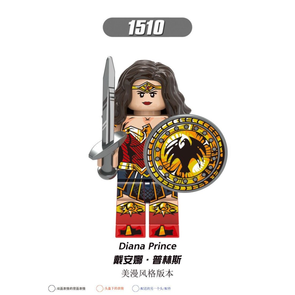 lego minifigure Superhero Barbara Diana, Leopard Lady Ares Marvel building block bricks toys