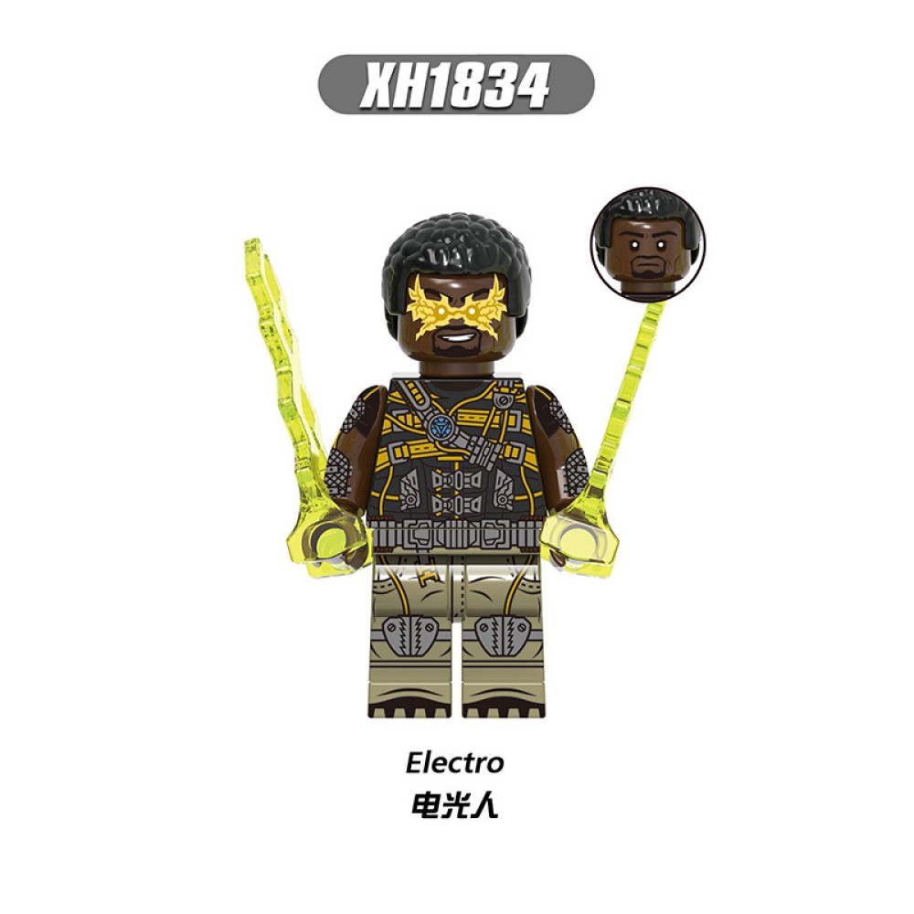 lego minifigure Superhero: Spider-Man, Sandman, Electric King Marvel building block bricks toys lego minifigure Superhero: Spider-Man, Sandman, Electric King Marvel building block bricks toys