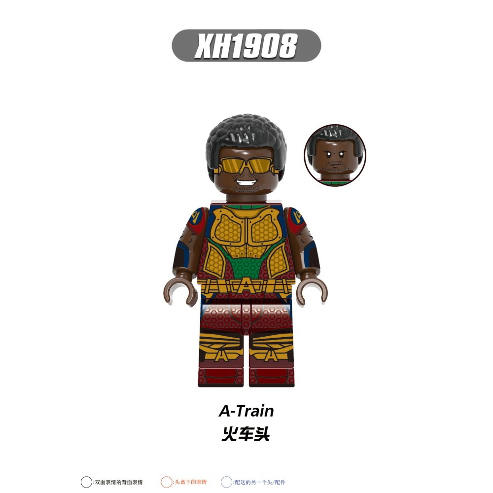 lego minifigure Superhero Starlight Storm Locomotive Deep Sea Soldier Marvel building block bricks toys