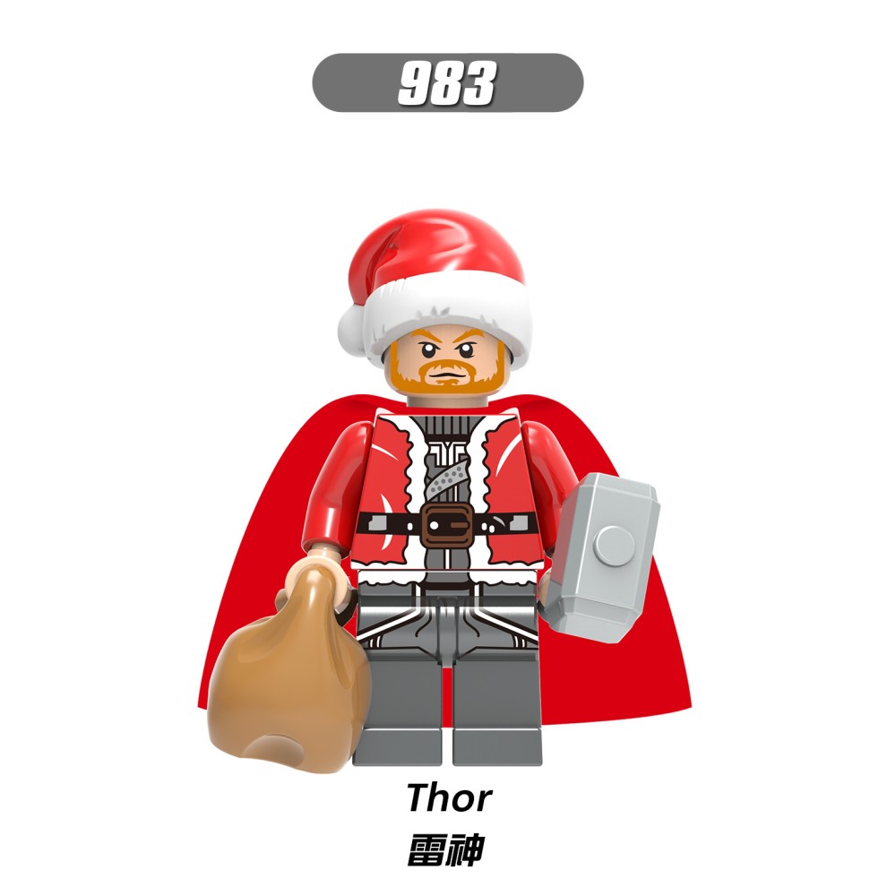 lego minifigure Super hero Christmas Iron Man Wolverine Marvel building block bricks toys