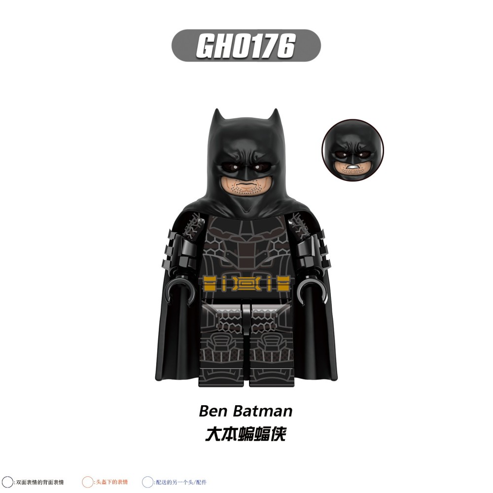 lego minifigure Superhero movie: Keaton Big Ben, Justice Batman, The Flash, Supergirl DC building block bricks toys