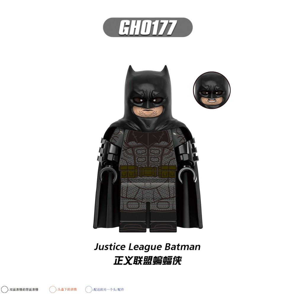 lego minifigure Superhero movie: Keaton Big Ben, Justice Batman, The Flash, Supergirl DC building block bricks toys