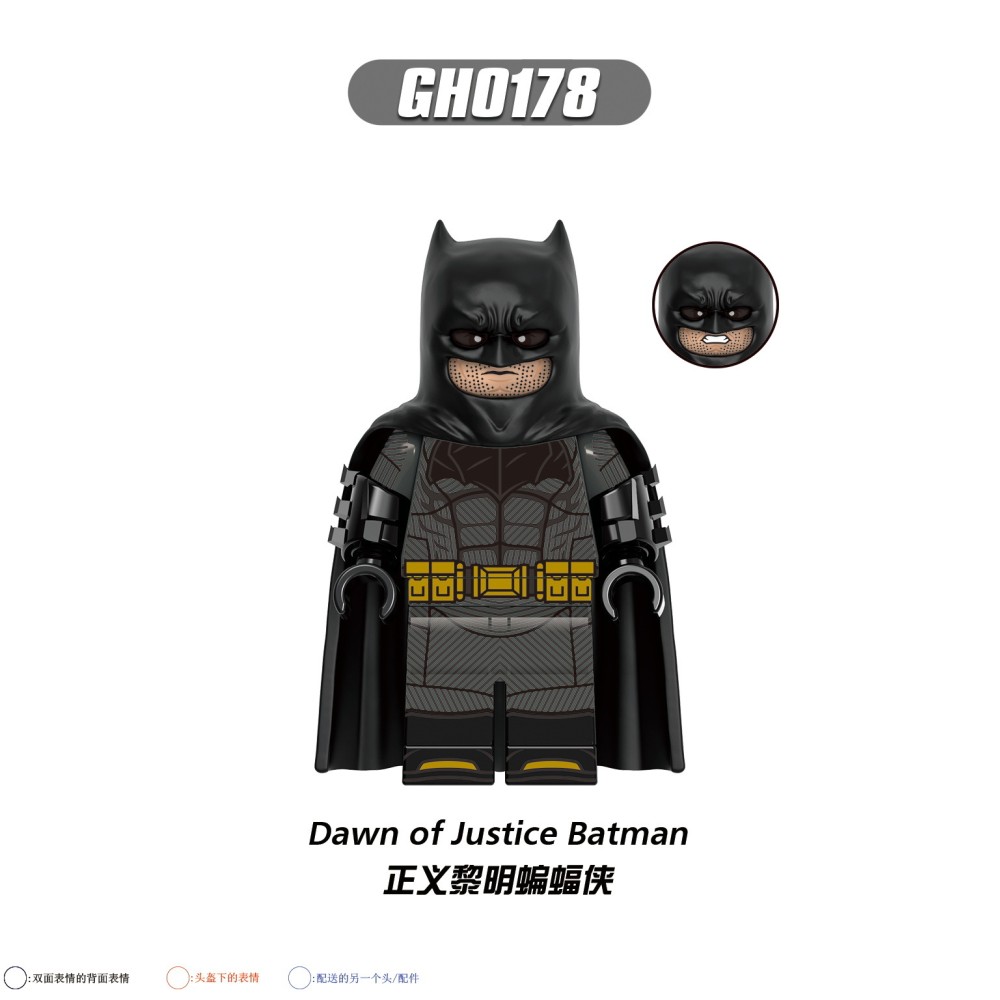 lego minifigure Superhero movie: Keaton Big Ben, Justice Batman, The Flash, Supergirl DC building block bricks toys