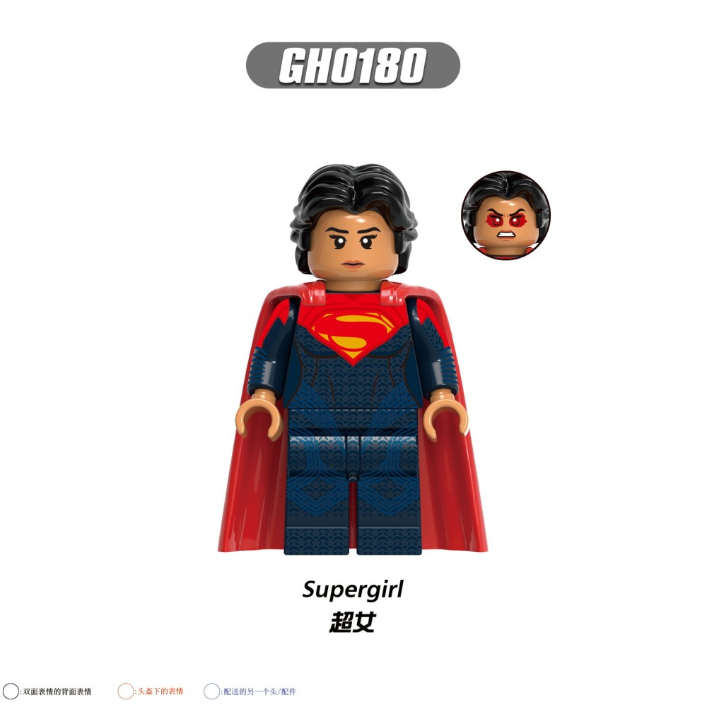 lego minifigure Superhero movie: Keaton Big Ben, Justice Batman, The Flash, Supergirl DC building block bricks toys