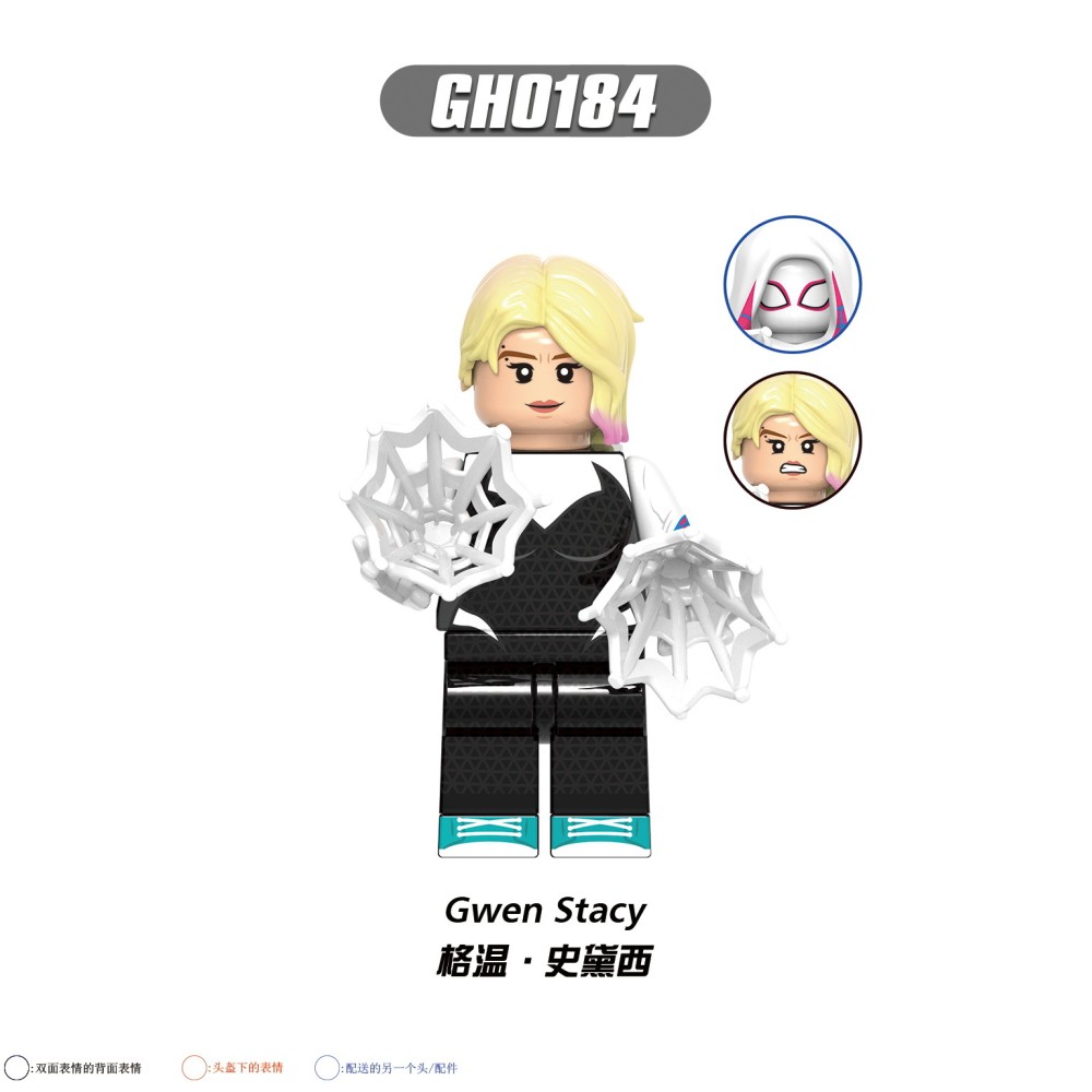 lego minifigure Super hero Spider Man Miles Gwenpunk DC building block bricks toys