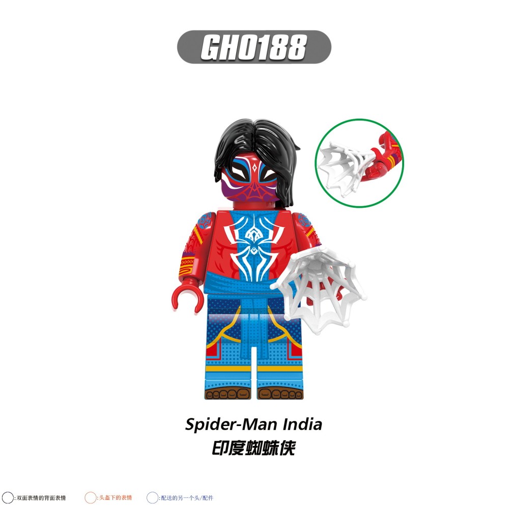 lego minifigure Super hero Spider Man Miles Gwenpunk DC building block bricks toys