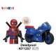 lego minifigure Superhero Deadpool motorcycle Marvel building block bricks toys
