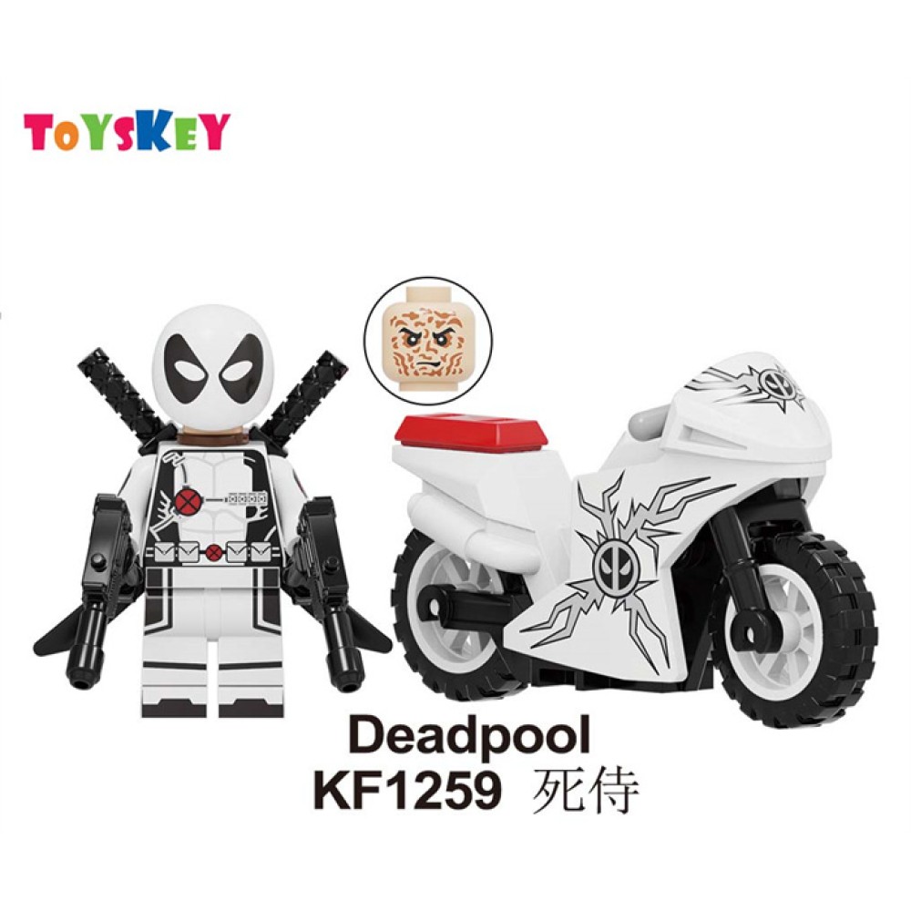 lego minifigure Superhero Deadpool motorcycle Marvel building block bricks toys