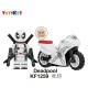 lego minifigure Superhero Deadpool motorcycle Marvel building block bricks toys