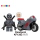 lego minifigure Superhero Deadpool motorcycle Marvel building block bricks toys