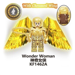 Superhero wonder woman electroplated his wings