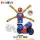 lego minifigure Superhero Cool Spider Man Motorcycle Marvel building block bricks toys