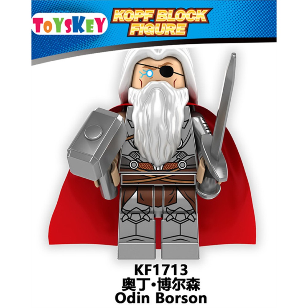lego minifigure Super hero Thor Odin Hemdal, female warrior wood Marvel building block bricks toys