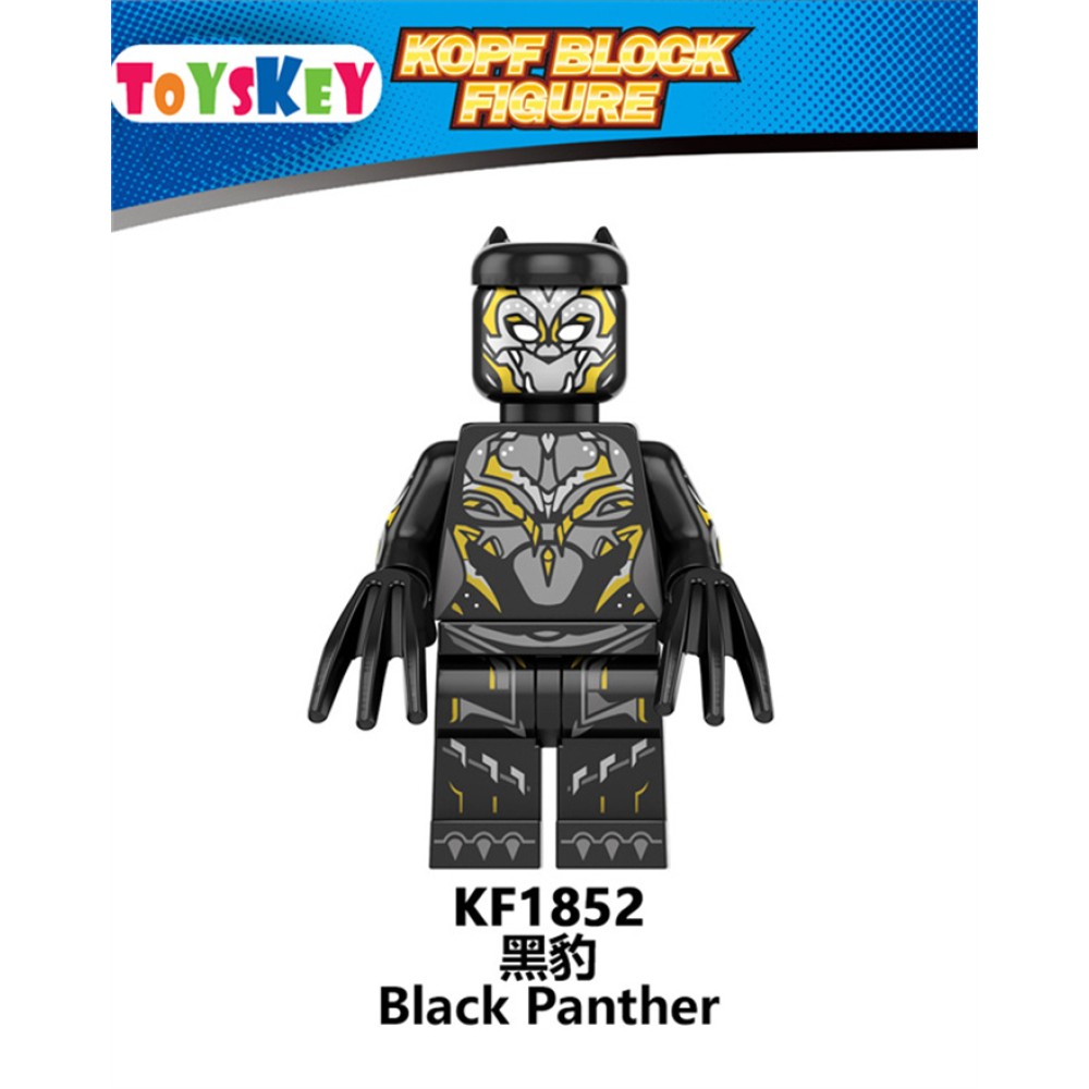 lego minifigure Superhero Black Panther Heart of Iron Namosuri Marvel building block bricks toys
