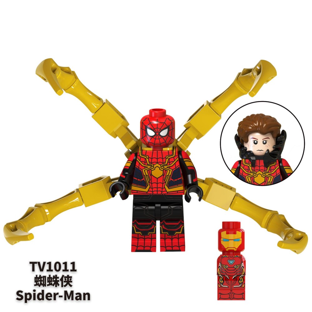 lego minifigure Superhero female panther, Venom, Spiderman, Thor, Iron Man DC building block bricks toys