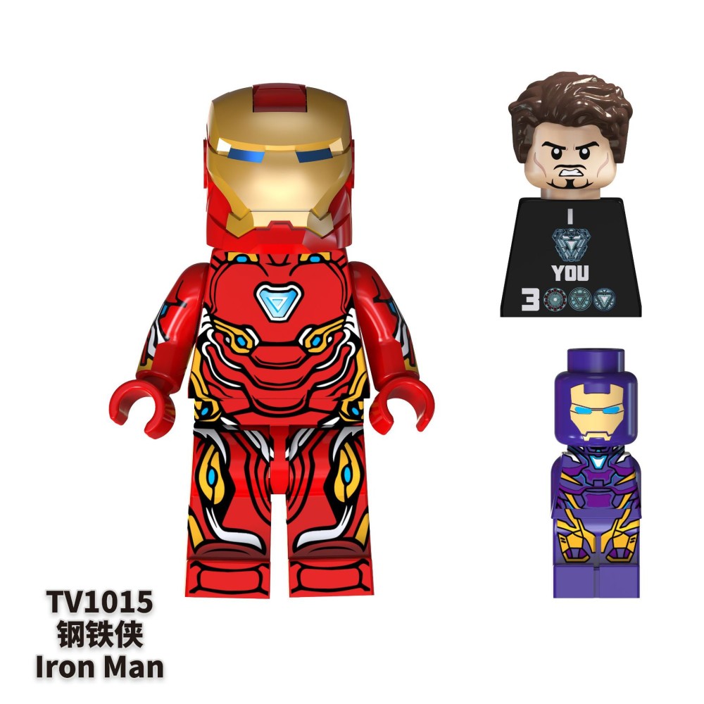 lego minifigure Superhero female panther, Venom, Spiderman, Thor, Iron Man DC building block bricks toys