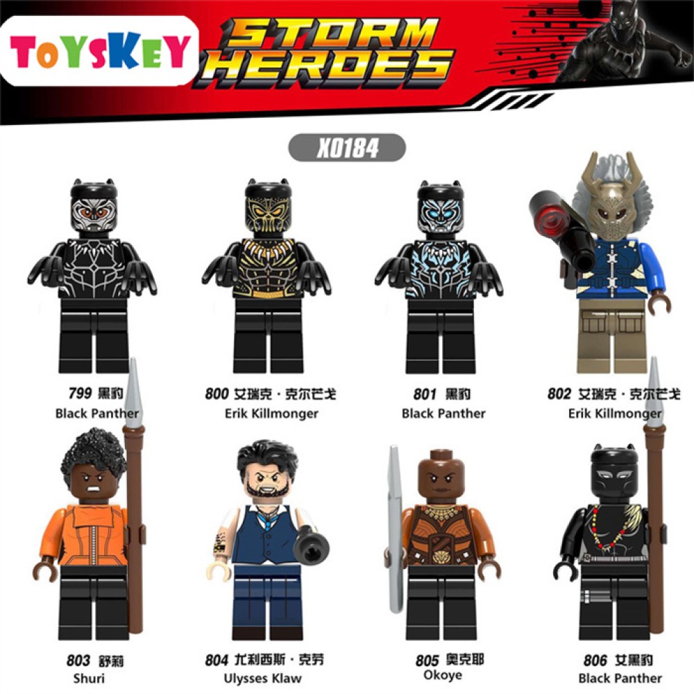 lego minifigure Marvel superheroes Black Panther Marvel building block bricks toys