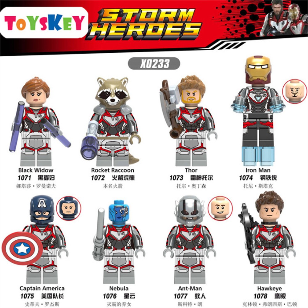lego minifigure Avengers League Super Hero Male Nebula Captain America Marvel building block bricks toys