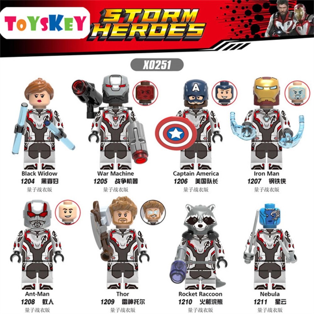 lego minifigure Avengers League Super Hero Male Nebula Captain America Marvel building block bricks toys