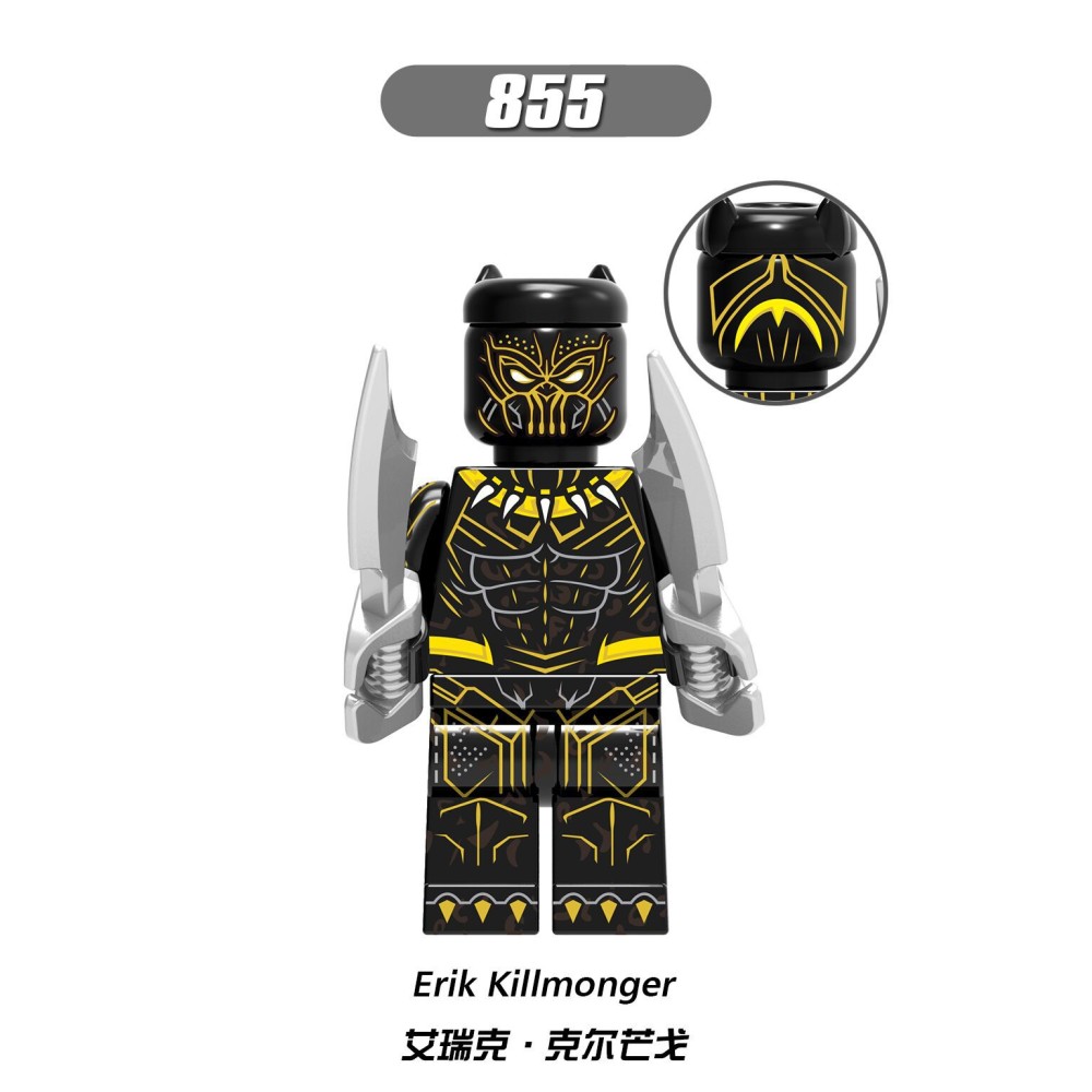 lego minifigure Marvel superheroes Black Panther Marvel building block bricks toys lego minifigure Marvel superheroes Black Panther Marvel building block bricks toys