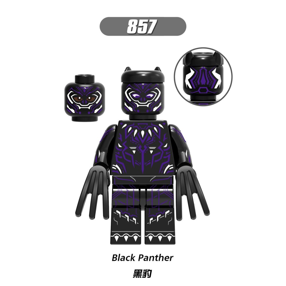 lego minifigure Marvel superheroes Black Panther Marvel building block bricks toys lego minifigure Marvel superheroes Black Panther Marvel building block bricks toys