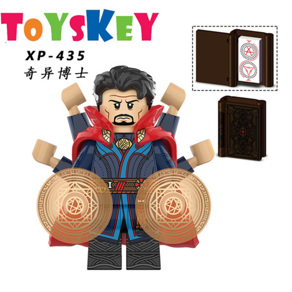 lego minifigure King Doctor Strange, the guardian of Marvel superheroes. Marvel building block bricks toys