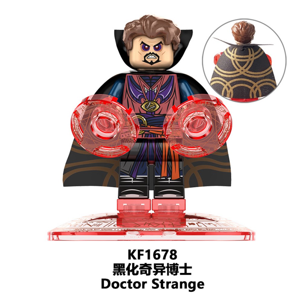 lego minifigure Super Hero Blackening Doctor Gu Yi Mage King Baron Casillas DC building block bricks toys
