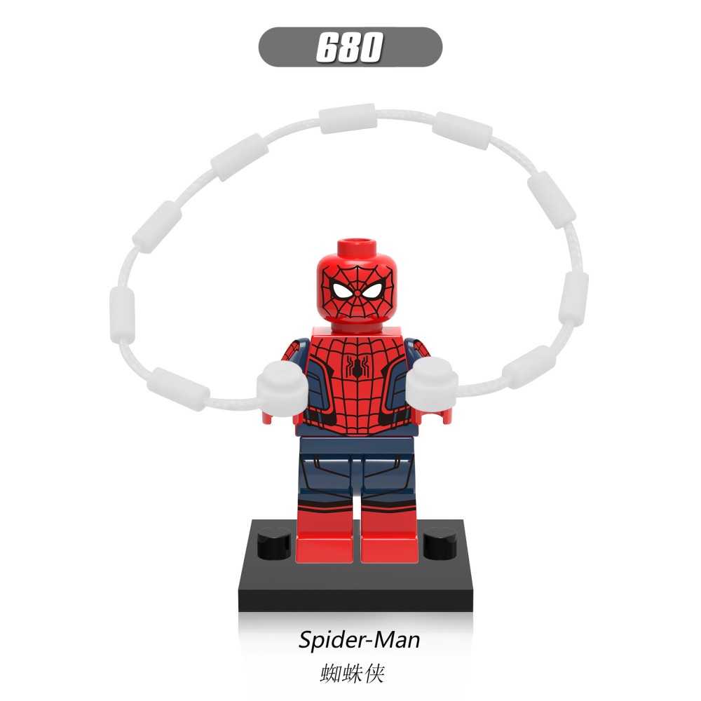 lego minifigure Super Hero Spider Man Returns to School Season Iron Man Vulture Robber Marvel building block bricks toys