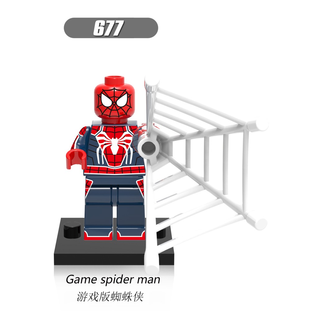 lego minifigure Super Hero Spider Man Returns to School Season Iron Man Vulture Robber Marvel building block bricks toys