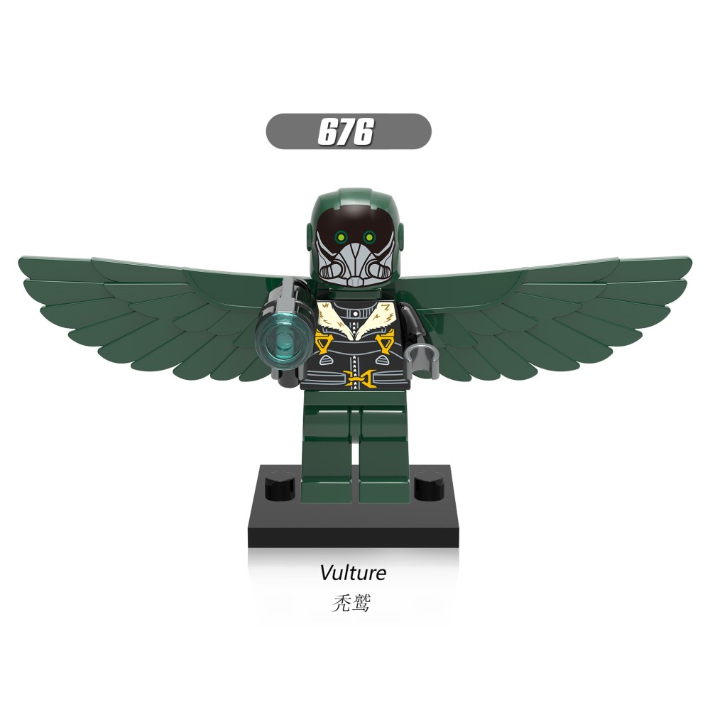 lego minifigure Super Hero Spider Man Returns to School Season Iron Man Vulture Robber Marvel building block bricks toys