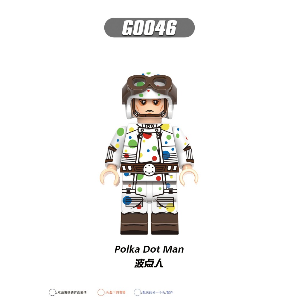 lego minifigure Superhero Thinker, Javelin Polka Dot Man, Black Guard Scholar DC building block bricks toys lego minifigure Superhero Thinker, Javelin Polka Dot Man, Black Guard Scholar DC building block bricks toys