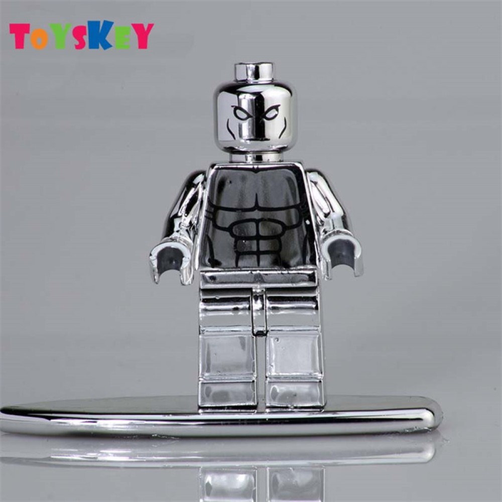 lego minifigure Superhero electroplated silver shadow man foreign trade DC building block bricks toys lego minifigure Superhero electroplated silver shadow man foreign trade DC building block bricks toys