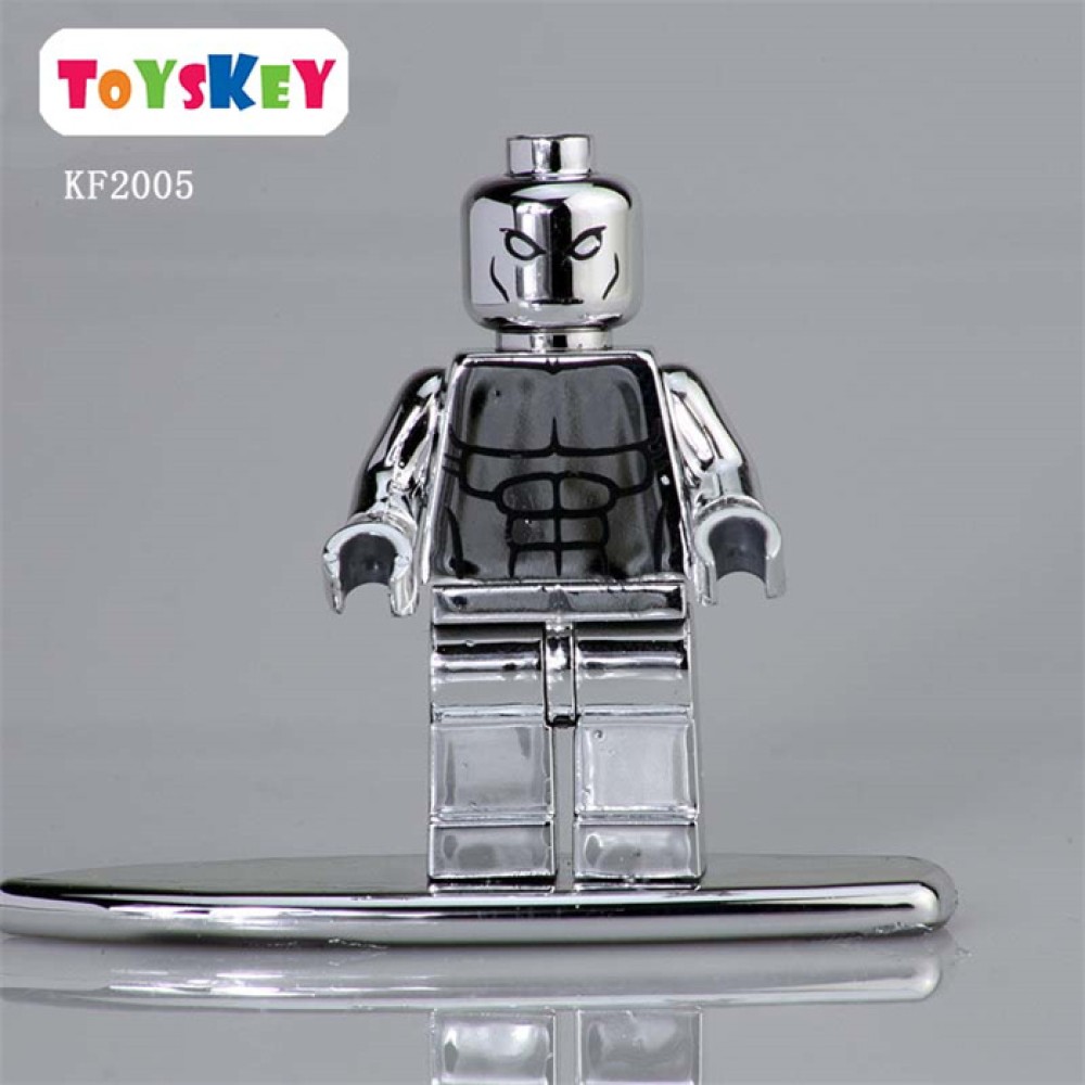 lego minifigure Superhero electroplated silver shadow man foreign trade DC building block bricks toys lego minifigure Superhero electroplated silver shadow man foreign trade DC building block bricks toys