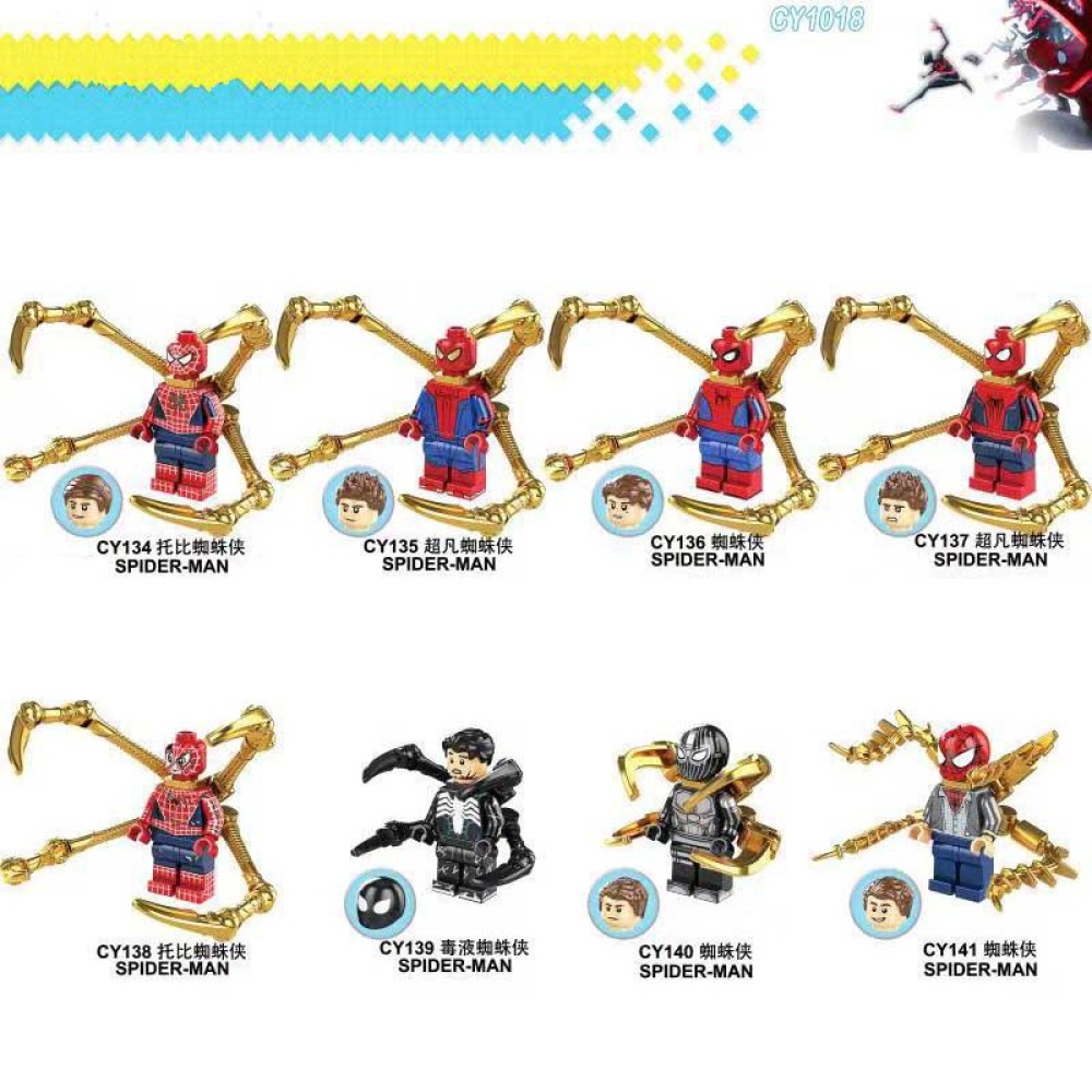 lego minifigure Super hero Toby Venom Spider Man Marvel building block bricks toys