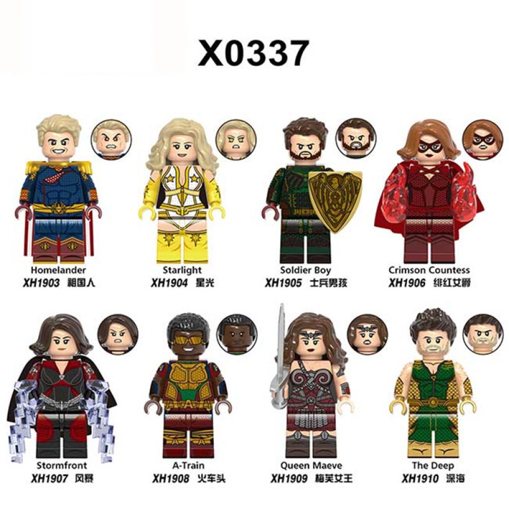 lego minifigure Superhero Starlight Storm Locomotive Deep Sea Soldier Marvel building block bricks toys